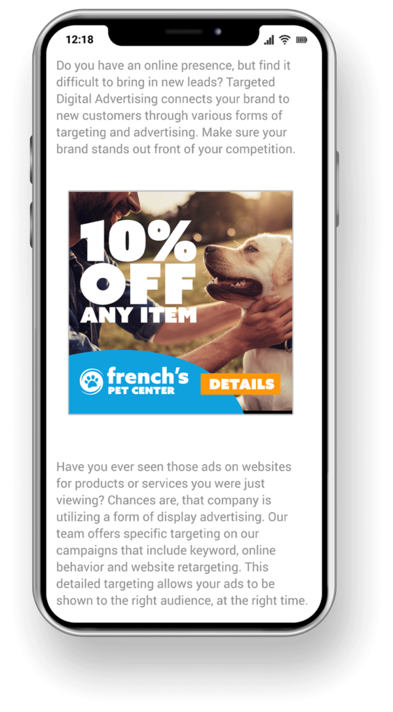 Digital ads in California.